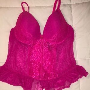 Hot Pink Camisole Top w
/bow & 3 crystals